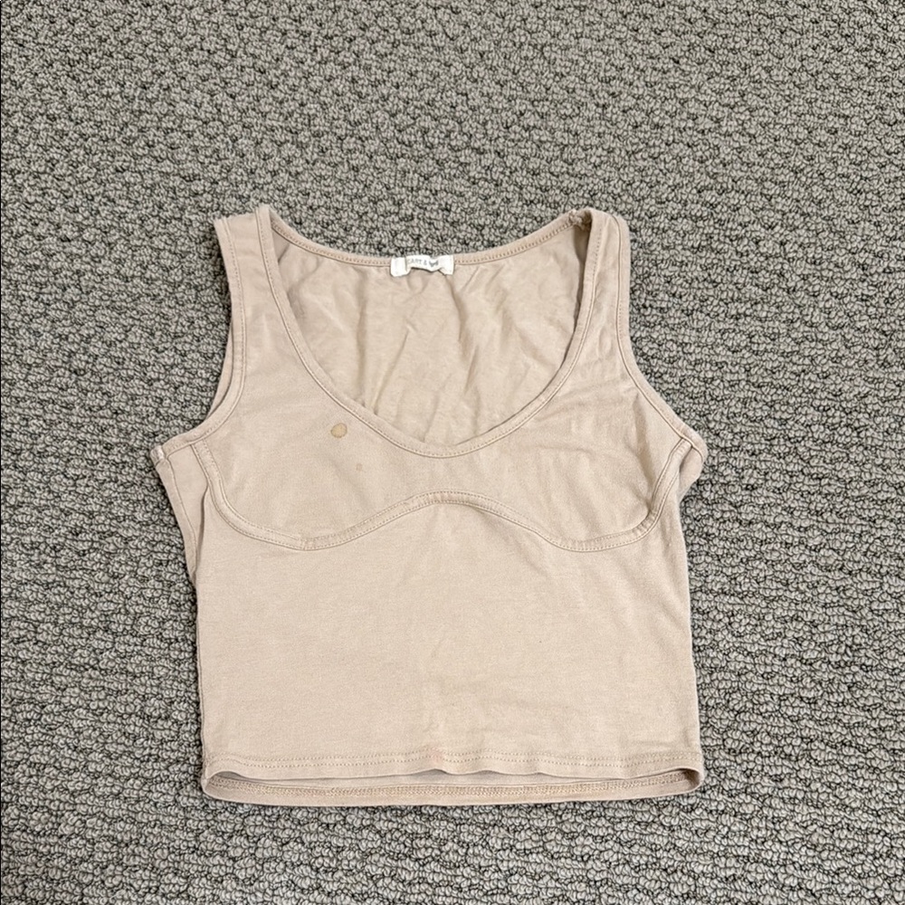 Women's Beige Tank Top
